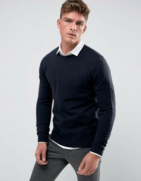 エイソス メンズ ニット・セーター アウター ASOS Crew Neck Sweater In Navy Navy