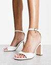  オフィス レディース サンダル シューズ Office hesitation heeled sandals in white WHITE PU