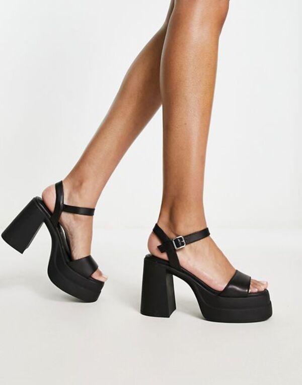 アルド 【送料無料】 アルド レディース サンダル シューズ Aldo Taina heeled sandals in black leather Black