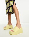 アルド 【送料無料】 アルド レディース サンダル シューズ ALDO Betta wedge sandals in pastel yellow leather Pastel Yellow