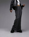  トップショップ レディース スカート ボトムス Topshop maxi skirt in crinkle metallic in gunmetal Gunmetal