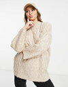 【送料無料】 モンキ レディース ニット・セーター アウター Monki knitted sweater in beige BEIGE