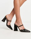 【送料無料】 レイド レディース ヒール シューズ RAID Nima backless heeled shoes in black patent BLACK PATENT