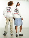 【送料無料】 リクレイム ヴィンテージ レディース パーカー スウェット アウター Reclaimed Vintage unisex NASA licensed sweatshirt in white WHITE