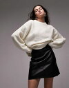 トップショップ 【送料無料】 トップショップ レディース ニット・セーター アウター Topshop knit boxy boucle sweater in ivory IVORY