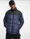     WbN Ah W[Y Y WPbgEu]  EWPbg AE^[ Jack & Jones Originals color block puffer jacket in navy Navy Blazer blocking