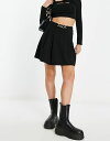 リバーアイランド 【送料無料】 リバーアイランド レディース スカート ボトムス River Island mini skirt with pleated trim in black Black
