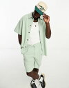 yz WbN Ah W[Y Y Vc gbvX Jack & Jones Originals oversized clean revere collar shirt in gray - part of a set Aqua gray