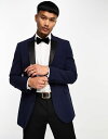 エイソス 【送料無料】 エイソス メンズ ジャケット・ブルゾン アウター ASOS DESIGN super skinny tux jacket in navy NAVY