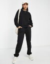 【送料無料】 エイソス レディース パーカー・スウェット アウター ASOS DESIGN tracksuit slim sweat / sweatpants in black - BLACK Black