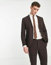 【送料無料】 ジャック アンド ジョーンズ メンズ ジャケット ブルゾン アウター Jack Jones Premium super slim fit suit jacket in chocolate Black Coffee