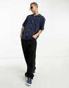 【送料無料】 ウィークデイ メンズ シャツ トップス Weekday Relaxed resort short sleeve shirt in navy Navy