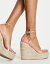 【送料無料】 エイソス レディース サンダル シューズ ASOS DESIGN Tasha espadrille wedges in clear CLEAR