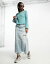 ̵ 롼 ǥ ˥åȡ  COLLUSION distressed knit sweater in light blue MID BLUE