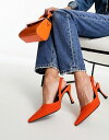 エイソス 【送料無料】 エイソス レディース ヒール シューズ ASOS DESIGN Samber slingback stiletto heels in orange ORANGE