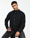 yz t`RlNV Y Vc gbvX French Connection long sleeve cord shirt in black Black