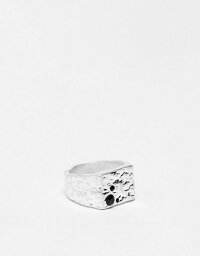 【送料無料】 アイコンブランド メンズ リング アクセサリー Icon Brand re-cast desigual signet ring in silver SILVER