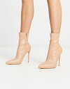 yz gtRNV fB[X u[cECu[c V[Y Truffle Collection stiletto heel sock boots in taupe Taupe