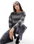 ̵ ȥǥХꥦ ǥ ˥åȡ  Stradivarius STR slouchy striped knit sweater in gray Gray