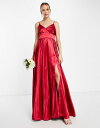 【送料無料】 リトルミストレス レディース ワンピース トップス Little Mistress pleated maxi dress in autumn red Fall red