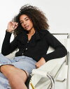 【送料無料】 ワイエーエス レディース ニット・セーター カーディガン アウター Y.A.S embroidered collar cardigan in black Black