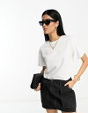  エイソス レディース ワンピース トップス ASOS DESIGN 2 in 1 t-shirt with mini cargo skirt and contrast stitch in black Black