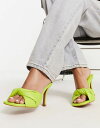 【送料無料】 エイソス レディース ヒール シューズ ASOS DESIGN Nayden twisted high heeled mules in lime Lime