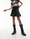 トップショップ 【送料無料】 トップショップ レディース スカート ボトムス Topshop ruched side mini skirt in black Black