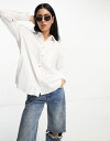 yz o[ACh fB[X Vc gbvX River Island poplin boyfriend shirt in white White