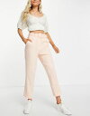 yz ~XZttbW fB[X JWApc {gX Miss Selfridge belted tapered leg linen blend pants in peach - part of a set Peach