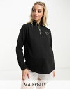 【送料無料】 サウスビーチ レディース パーカー・スウェット アウター South Beach Maternity 1/4 zip sweatshirt in black Black