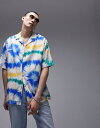 【送料無料】 トップマン メンズ シャツ トップス Topman short sleeve regular revere tie dye shirt in multi Multi