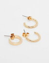 yz WbN Ah W[Y Y sAXECO ANZT[ Jack & Jones 3 pack small earrings in gold tone Gold color