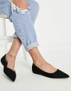 【送料無料】 エイソス レディース パンプス シューズ ASOS DESIGN Lucky pointed ballet flats in black Black