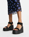 エイソス 【送料無料】 エイソス レディース パンプス シューズ ASOS DESIGN Trina chunky sporty wedges in black Black