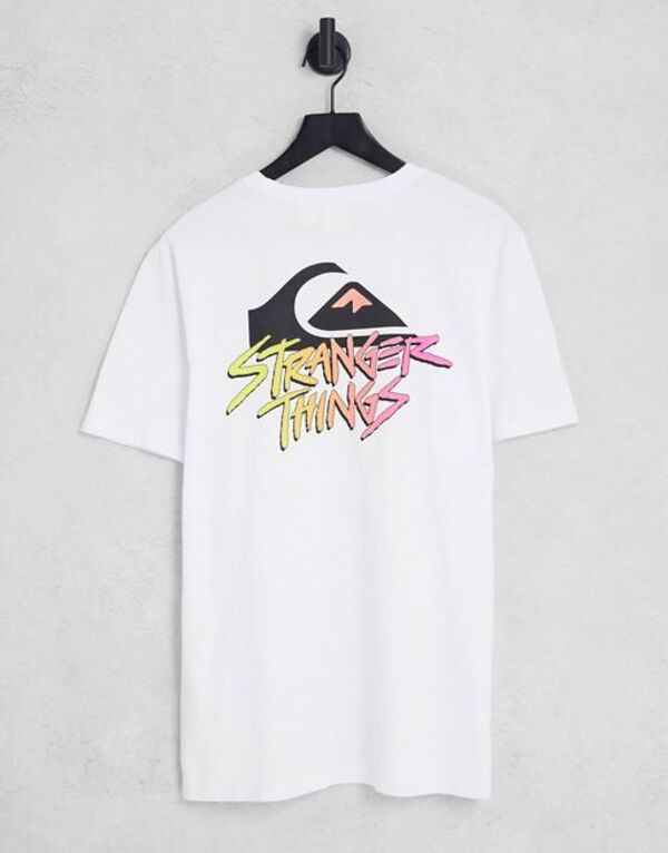 【送料無料】 クイックシルバー メンズ Tシャツ トップス Quiksilver x Stranger Things T-shirt in white White