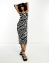  ヴィラ レディース ワンピース トップス Vila cami maxi dress in zebra print ANIMAL PRINT