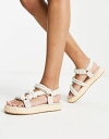 エイソス 【送料無料】 エイソス レディース スリッポン・ローファー シューズ ASOS DESIGN Jagger rope espadrilles in cream CREAM