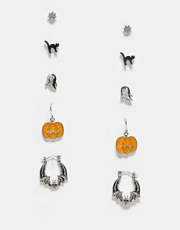 エイソス 【送料無料】 エイソス レディース ピアス・イヤリング アクセサリー ASOS DESIGN Halloween pack of 5 novelty earrings pack Multi