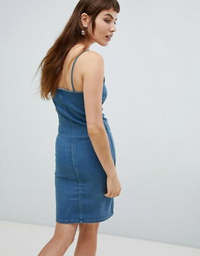 チープマンデー レディース ワンピース トップス Cheap Monday Spray on Denim Slip Dress Blue sands