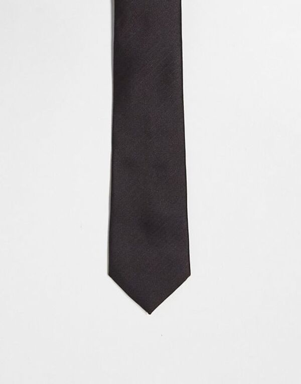 yz GC\X Y lN^C ANZT[ ASOS DESIGN standard tie in chocolate BROWN