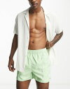 【送料無料】 ネイティブユース メンズ ハーフパンツ・ショーツ 水着 Native Youth swim shorts with piped seam in green - MGREEN Green