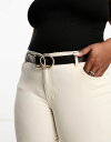 yz GC\X fB[X xg ANZT[ ASOS DESIGN Curve beveled double circle waist and hip belt in gold metal work GOLD