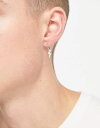 yz NVbNZueB[Zu Y sAXECO ANZT[ Classics 77 hoop earrings with lightning bolt charms in silver Silver