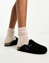 【送料無料】 グラマラス レディース サンダル シューズ Glamorous teddy mules in black Black