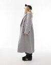 トップショップ 【送料無料】 トップショップ レディース コート アウター Topshop statement shoulder wool coat in gray Gray