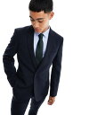 エイソス 【送料無料】 エイソス メンズ ジャケット・ブルゾン アウター ASOS DESIGN skinny suit jacket in navy wool pinstripe NAVY