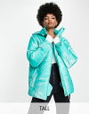 エイソス 【送料無料】 エイソス レディース ジャケット・ブルゾン アウター ASOS 4505 Tall ski hi-shine puffer jacket Turquoise
