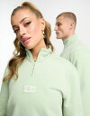 【送料無料】 フィラ レディース パーカー・スウェット アウター Fila unisex Tuss 1/4 zip fleece in green Cameo green