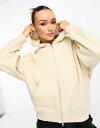 【送料無料】 アンドアザーストーリーズ レディース パーカー・スウェット アウター & Other Stories zip front hoodie with sculptural sleeve in beige Beige